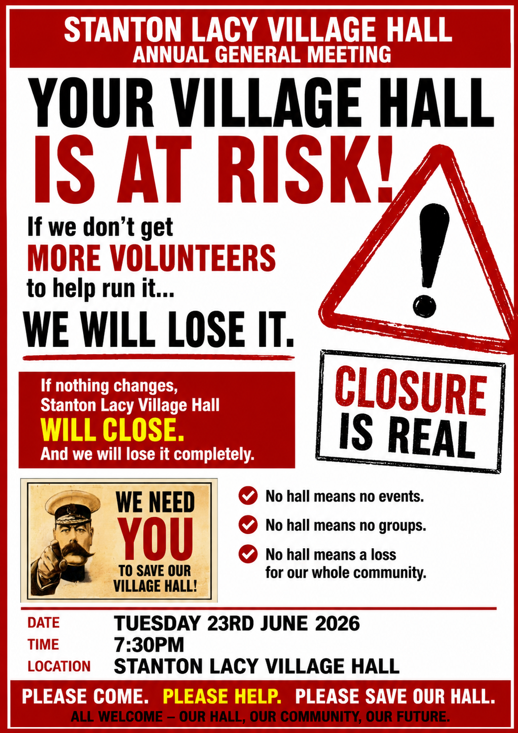 Your Village Hall Needs You